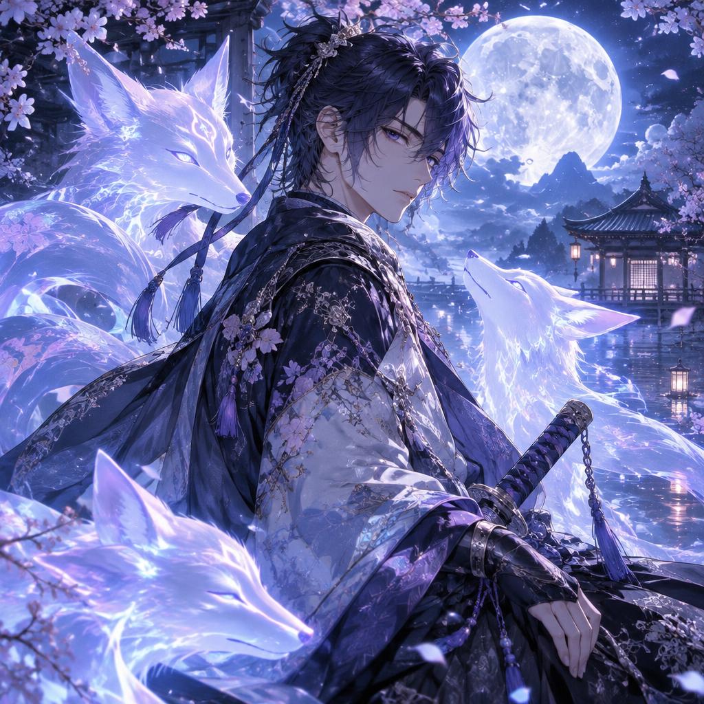 Moonlit Foxes — Spirit Blade
